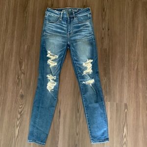American Eagle Distressed Hi-Rise Jeggings